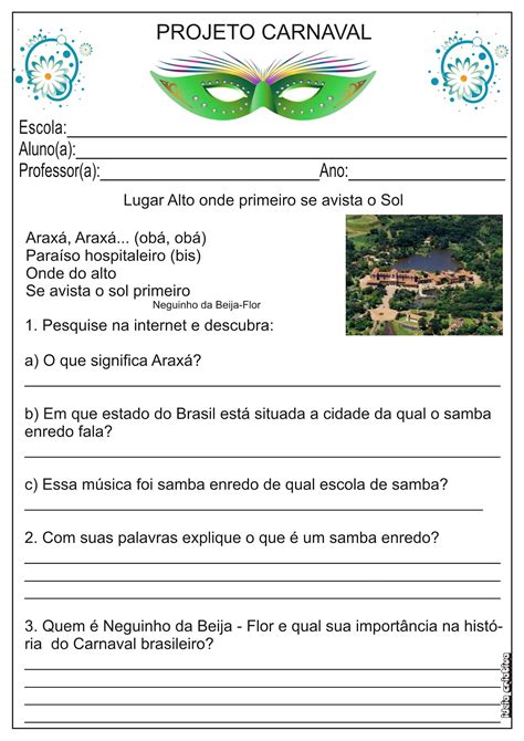 Atividade De Arte Segundo Ano