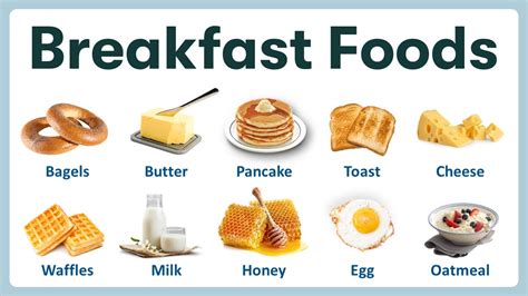 Breakfast Foods In English List Of Breakfast Foods With