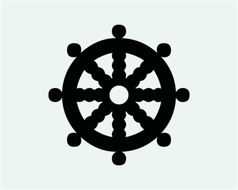 Wheel Of Dharma Icon Buddhism Buddhist Religion Spiritual Chakra Buddha
