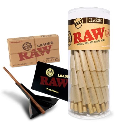 Raw Classic Pre Rolled Cones Bundle Pack And Cone Loader