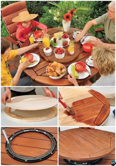 Make this big diy lazy susan for 8 bucks out of wood or mdf and a bit of hardware. DIY Rotating Lazy Susan Tutorials Home Organization