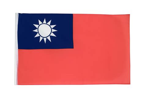 Flag of taiwan has the red bright field that makes up the majority of the flag. Taiwan - 12x18 in Flag