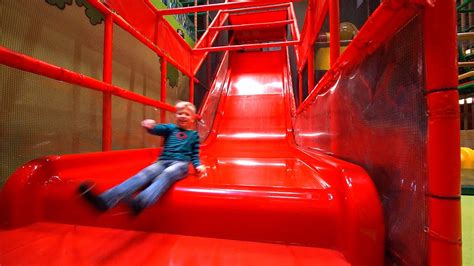 Fun Slides At Busfabriken Indoor Playground Youtube