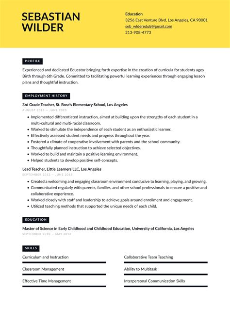 Education Resume Examples And Writing Tips 2024 ·