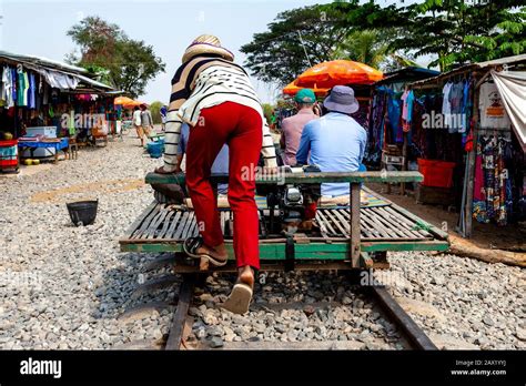 The Bamboo Railway Norry Battambang Cambodia Stock Photo Alamy