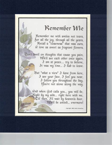 Bereavement Poem Memorial Present Remembrance Sympathy T Etsy