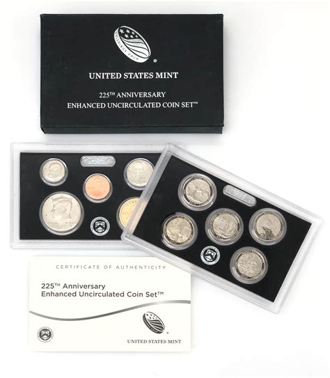 Lot 2017 Us Mint 225th Anniversary Enhanced Unc Coin Set