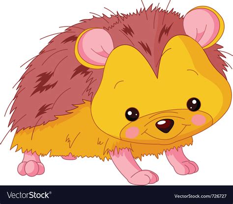 Hedgehog Artist Royalty Free Vector Image Vectorstock 22e