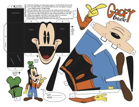 4 Disney Character Paper Toys By Matt Hawkins