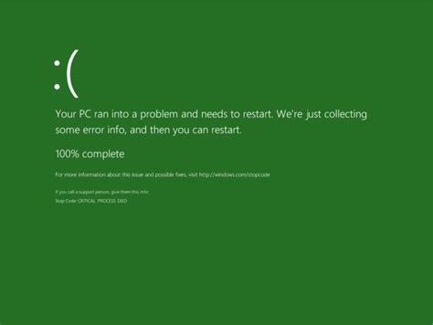 Windows 10 Insider Introduce Le Green Screen Of Dead Gsod Easypc