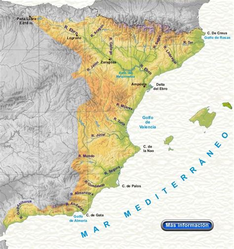 Ríos De La Vertiente Mediterránea Mapa De España Rios De España
