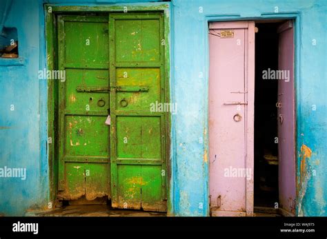 India Rajasthan Weathered House Door Credit As Jim Nilsen Jaynes