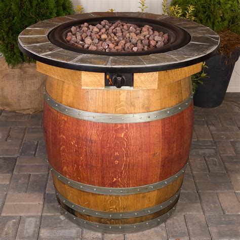 Wine Barrel Propane Fire Pit Kit Pin On Barrels Comes Complete With Clear Fire Glass 18 Lbs