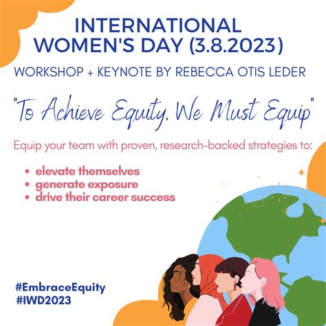International Womens Day 2023 Speaker And Keynote Embraceequity To Achieve Equity We Must