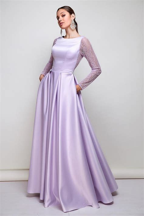 Lilac Satin Infinity Dress Lavender Maxi Dress Long Lace Etsy