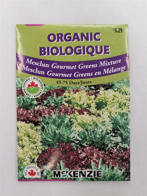 Mckenzie Seed Mesclun Gourmet Greens Mixture Organic Winnipeg