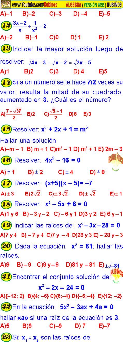Ecuaciones De Segundo Grado Ejercicios Resueltos Pdf Ecuaciones