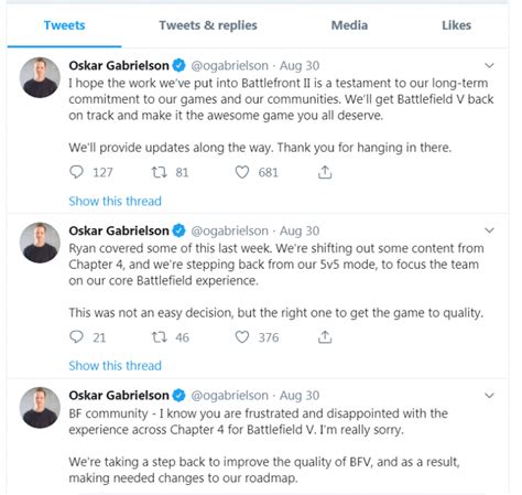 Dice Battlefield 5 Apology Issued By Gm For Content