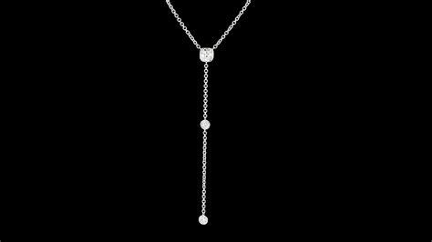 White Gold Lariat Necklace Diamond Pendant Nathan Alan Jewelers