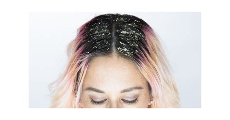 glitter roots tutorial video popsugar beauty