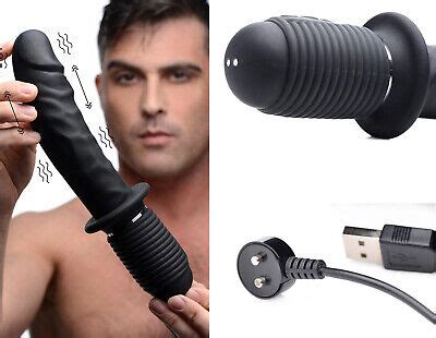 Power Pounder Vibrating And Thrusting Silicone Dildo Vibe Realistic Sex