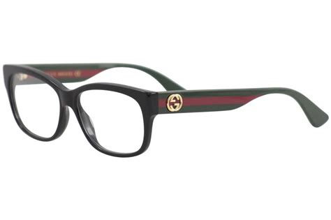 Gucci Eyeglasses Gg0278o Gg 0278 O 011 Black Green Red Optical Frame 55mm