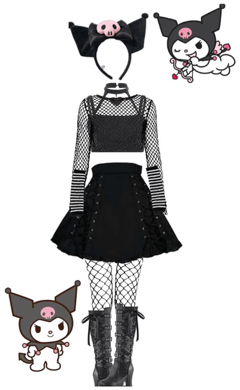 Kuromi From Sanrios My Melody Outfit Shoplook Pastel Goth