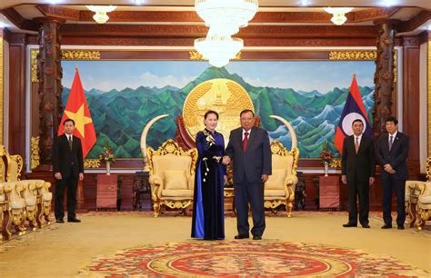 Ủy viên trung ương đảng khóa xiii. Tổng Bí thư, Chủ tịch nước Lào cảm ơn món quà đặc biệt của ...