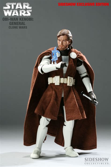 Sixth Scale Figure Obi Wan Kenobi General Clone Wars Sideshow
