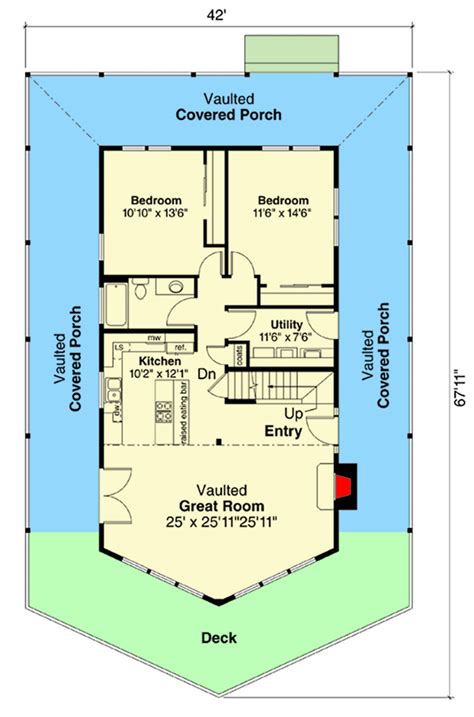 Hillside Lake House Plan With Full Wraparound Porch 720048da