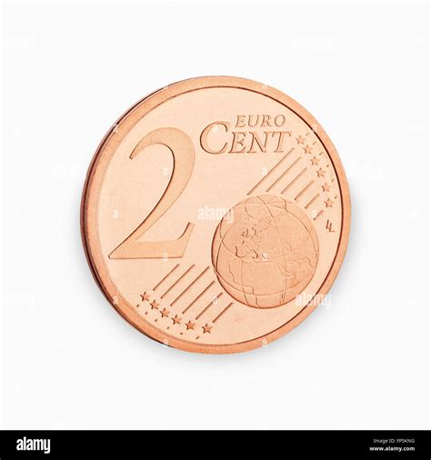 Two Euro Coin Cent Isolated On White Background Stock Photo Alamy