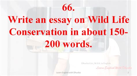 66 Write An Essay On Wild Life Conservation In About 150 200 Words