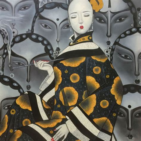 Hand Painted Oil Painting Modern Chinese Contemporary Art Peking Opera