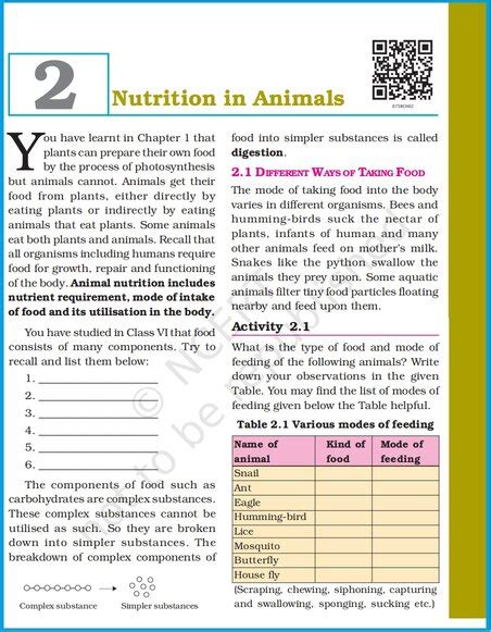 Nutrition In Animals Chapter 2 Class 7 Science Ncert Book Pdf
