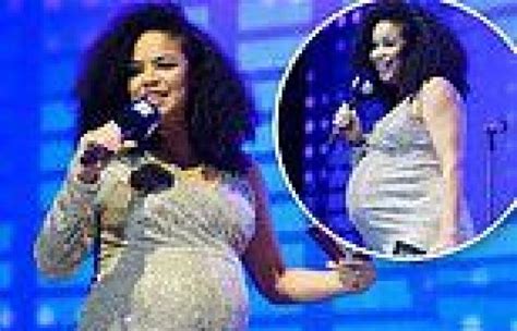 Heavily Pregnant Sarah Jane Crawford Puts On A Glitzy Display In A Figure