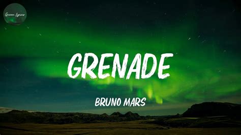 Bruno Mars Grenade Lyric Video Youtube