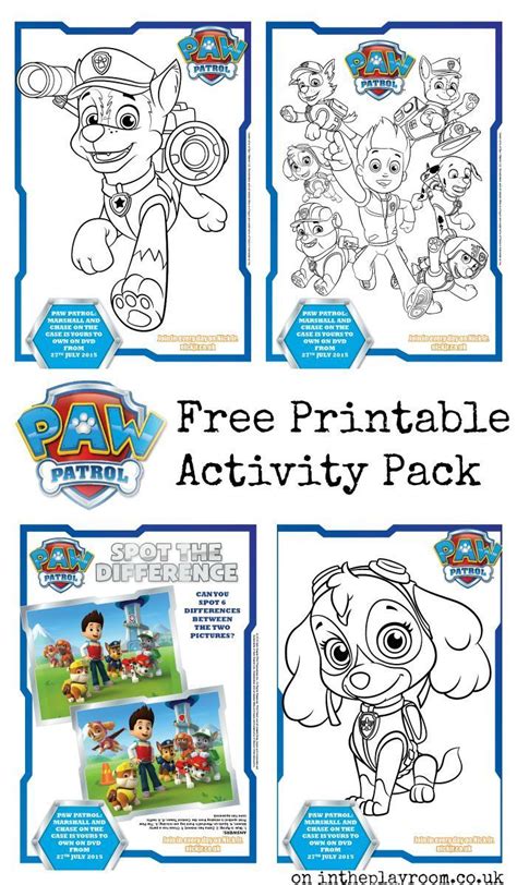 Welcome to one of the largest collection of coloring pages for kids on the net! Paw Patrol Colouring Pages and Activity Sheets - In The ...