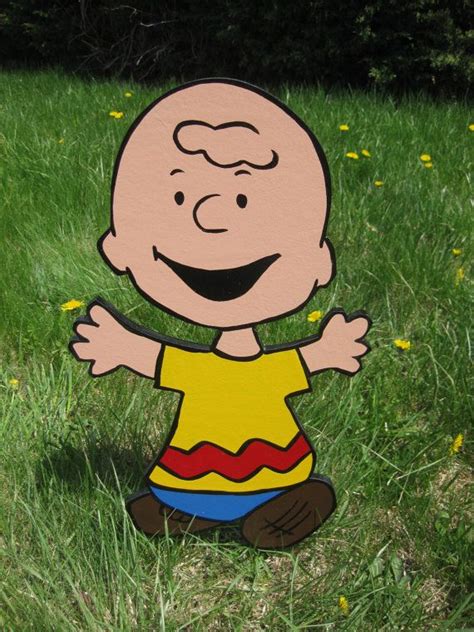 Lawn Art Figure Charlie Brown From The Peanuts Handcrafted And Etsy