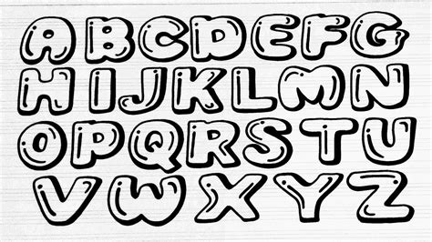 How To Write Bubbles Letters How To Draw Graffiti Bubble Letters A Z