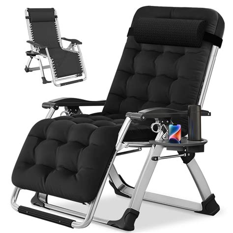 Mophoto Zero Gravity Chair Lawn Recliner Reclining Patio Lounger Chair Folding Portable