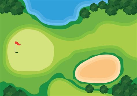 Overhead View Golf Course Illustration 190866 Vector Art At Vecteezy