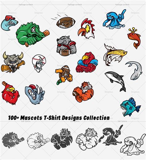 Mascots Vector Graphics Set Free Download