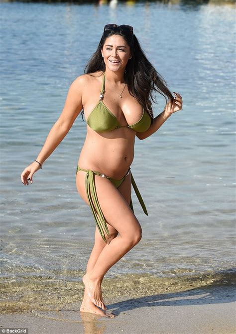 Pregnant Casey Batchelor Sports Olive Bikini In Tenerife Daily Mail