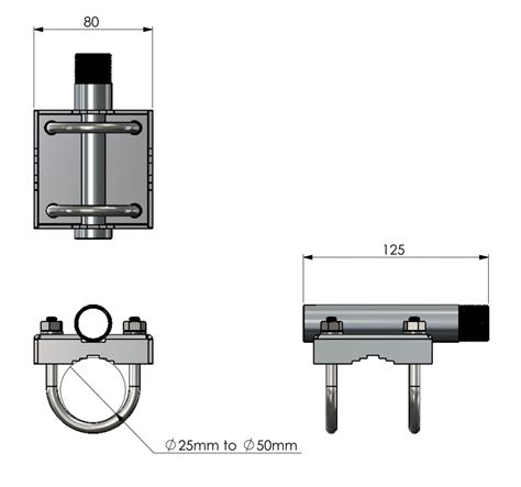 Installing a chair rail is a project that you can do yourself with a few simple tools. SCAN Mast/Rail Mount Stainless Steel Bracket 1"-14NF ...