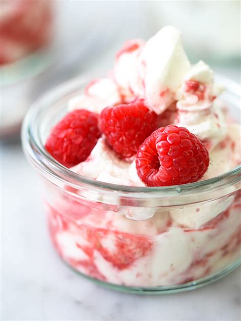 Raspberry Fool Quick Raspberries And Cream Foodiecrush