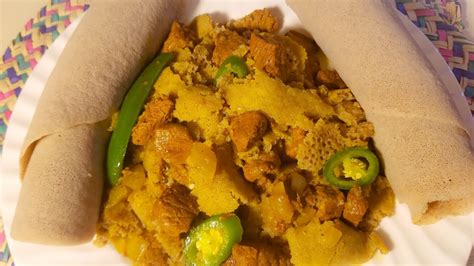 How To Make Ethiopian Food Alecha Fitfit አልጫ ፍትፍት አሰራር የስጋ
