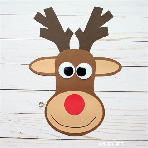 Paper Reindeer Craft For Kids Printable Template