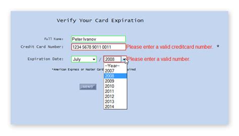 Through this video, you will learn to check cvv number and expiry date on debit card of different banks in india. Set a Validation Rule for Multiple Credit Card Numbers and Expiration Date - Premium Content ...