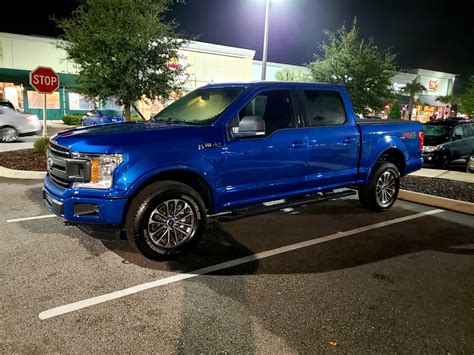 My New Lightning Blue 2018 Ford F 150 Xlt Supercrew Fx4 With A 50l V8