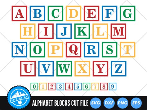 Alphabet Blocks Svg Letter Blocks Svg Baby Blocks Svg By Ld Digital